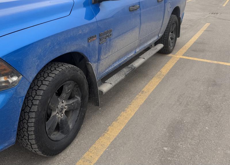 Les pneus installés!