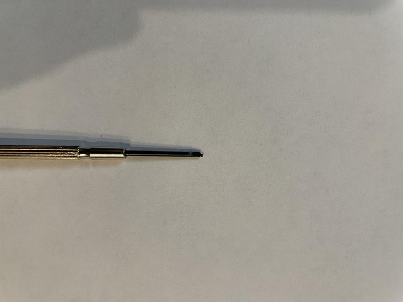 Take a close look at the tip of the screwdriver