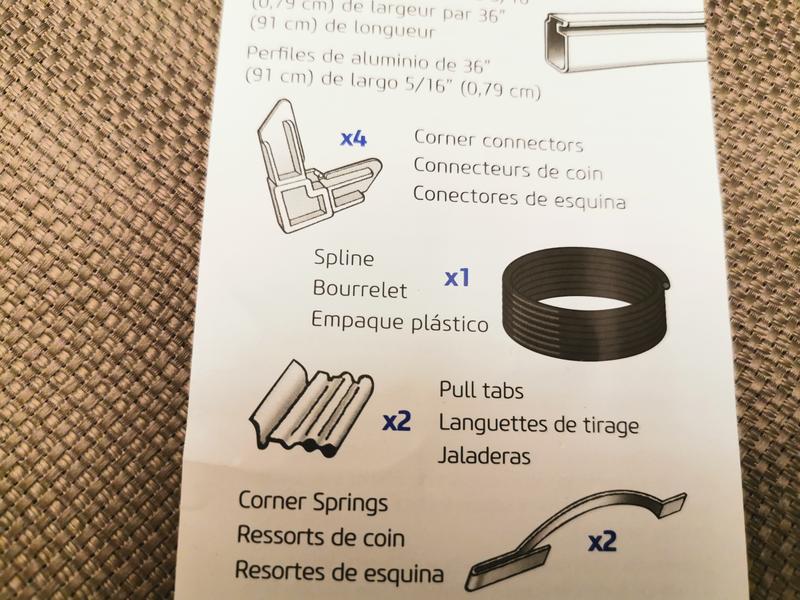 Label says it includes a coil of spline, which would have actually been useful