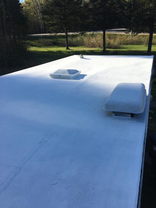 Trailer roof,before and after.