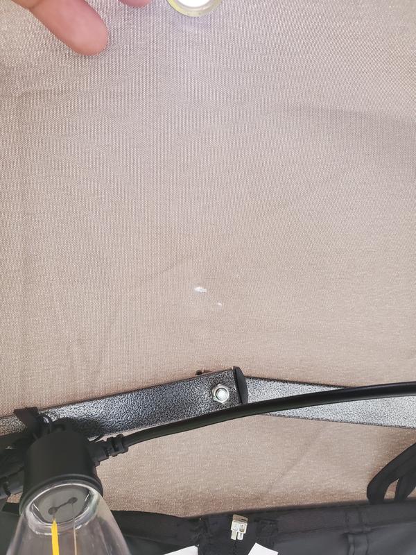 Holes created by frame and wind after only 2 days...