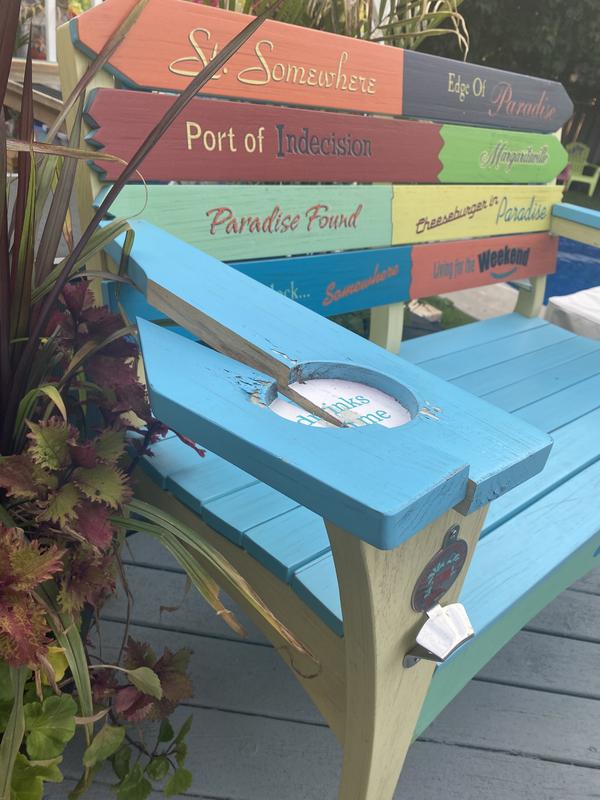 Margaritaville bench deals