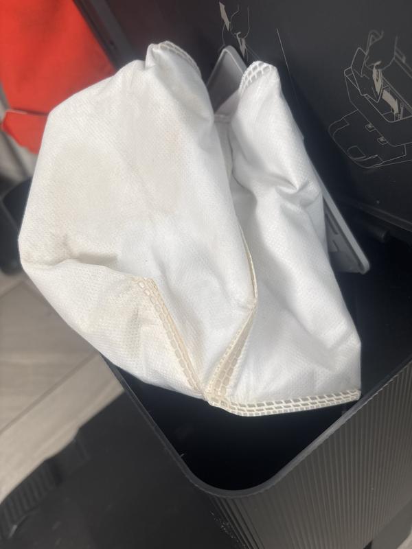 Stinky bag from sucking up clean mop water