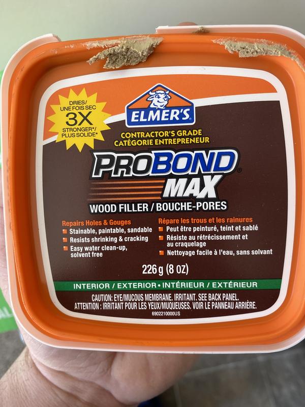 Elmer's ProBond Max Contractor's Grade Wood Filler, Waterproof, Indoor