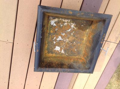 rusted and useless, a hazard to have a fire in.