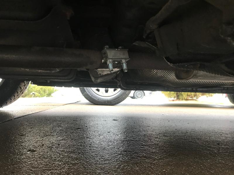 Band clamp in place of the rotten flange