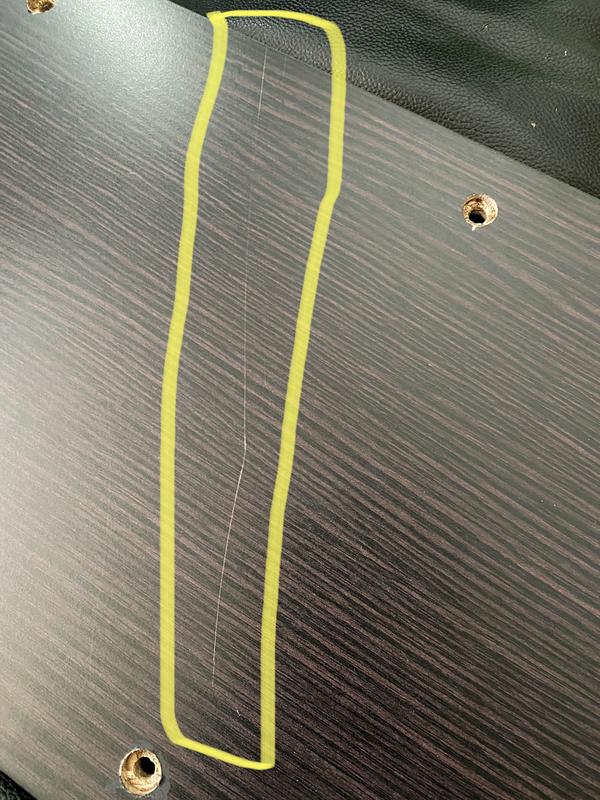 Scratches on both panels