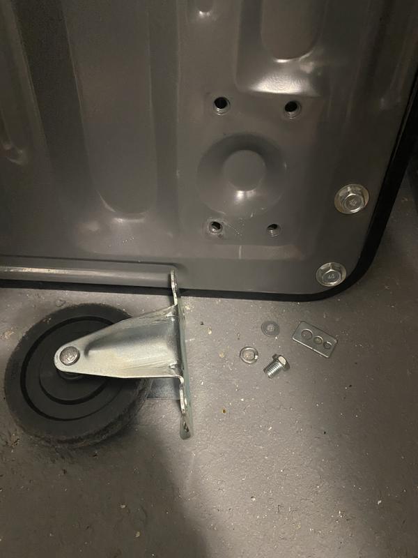 The wheel bent and came off