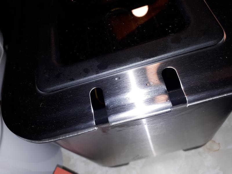 Holes where handles go that are never sealed