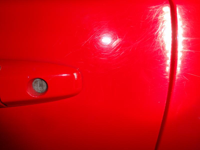 Before polishing, fine scratches, scuffs and marks (starbursts, haze, fog)