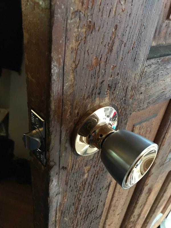 House was built in 1928; door may be original.