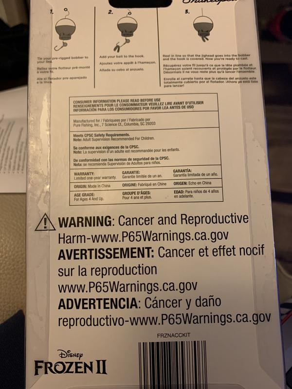 Cancer Warning on Back