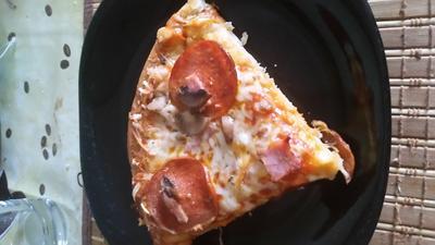 Pizza cuite a la perfection