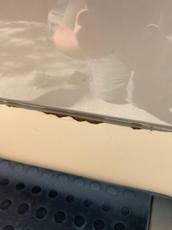 Fraying after removing masking tape