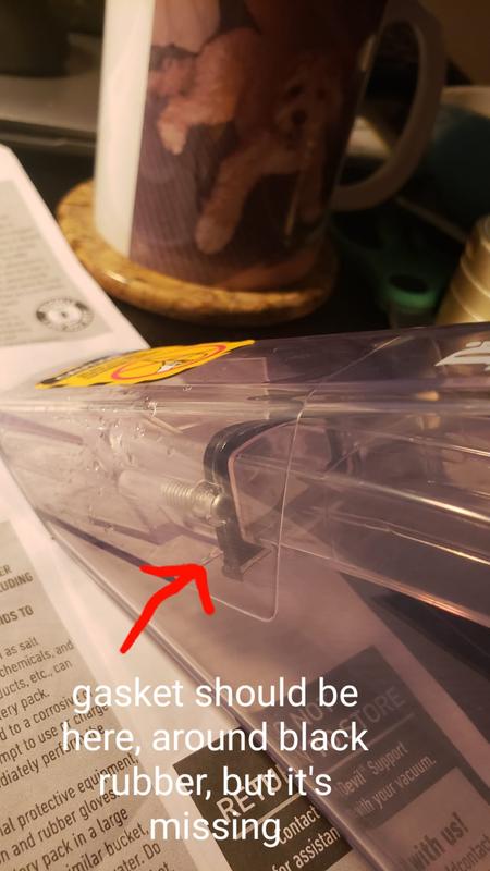 Mine with missing gasket at nozzle.