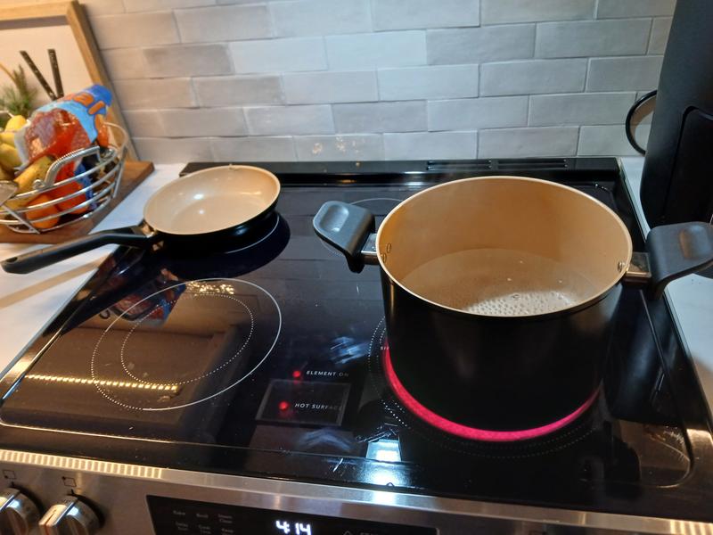small frying pan and pot