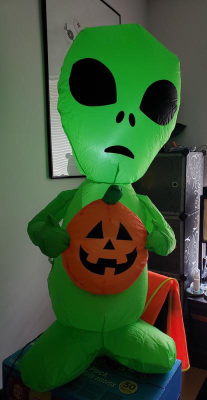 He comes for candy in peace