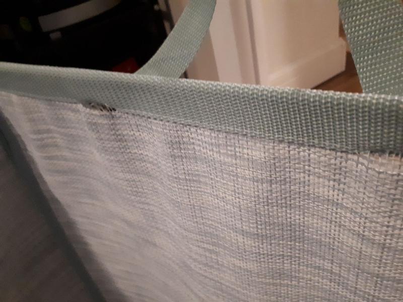 Seam ripping where handles connect