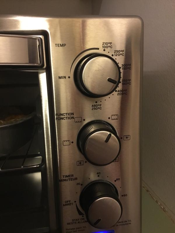 You can see the temp is higher then the one inside the oven . Took 1hr to get the cheese to melt