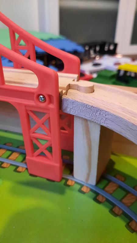 This is the gap in the track because the blocks are not even the right height