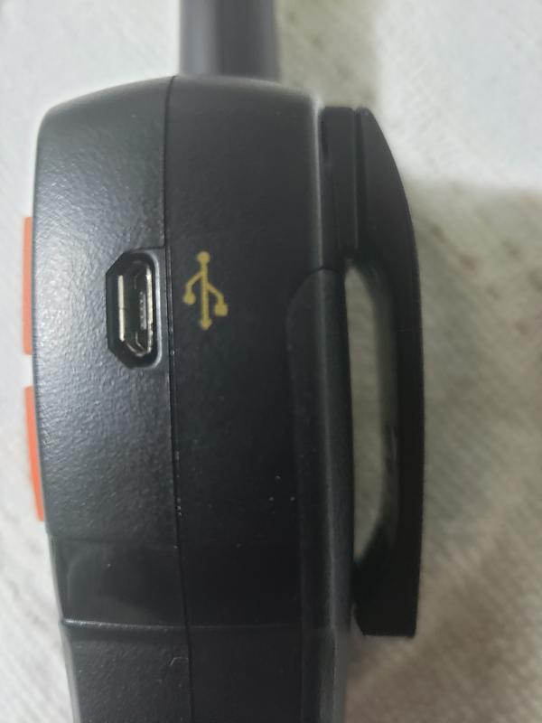 Micro USB charging port on side