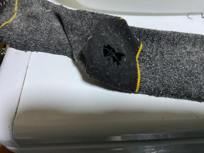 Hole in one day old sock