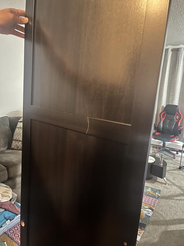 Crack on the door; back part