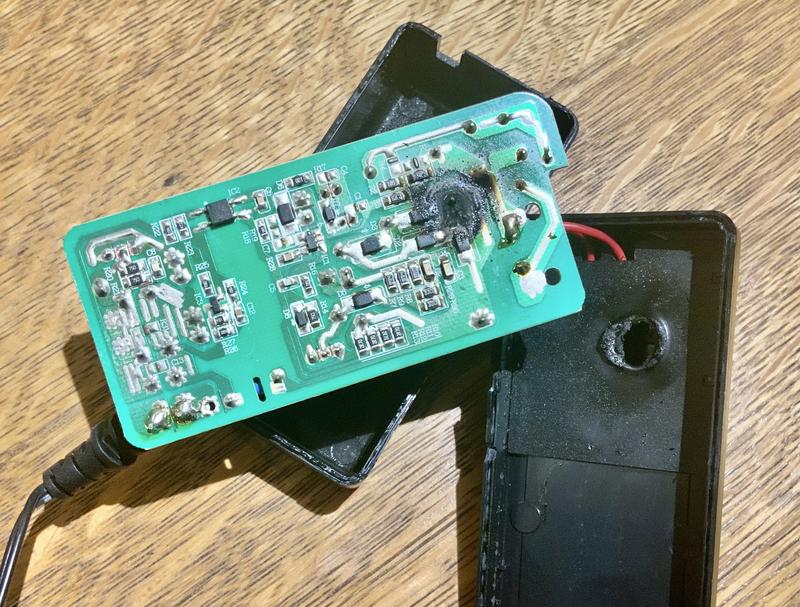 Destroyed transformer