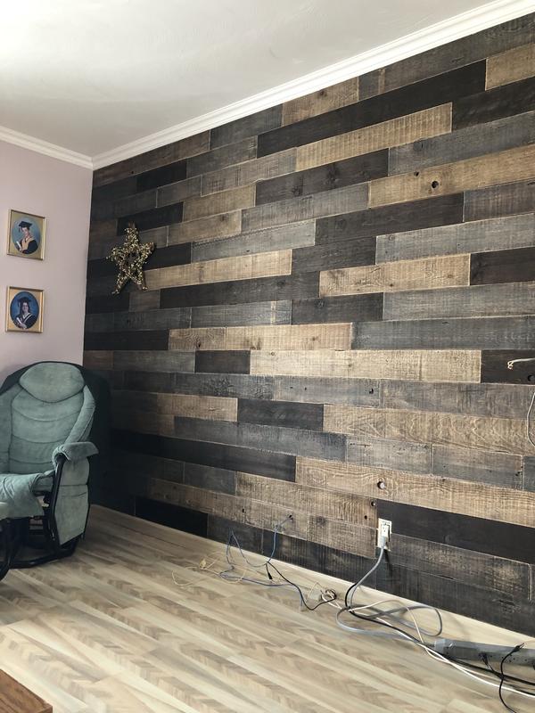 Did this wall in no time with the nail gun!