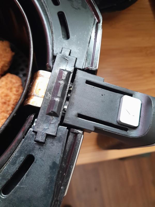 First the plastic cover came off, then the button got loose, then the lock wouldn't engage