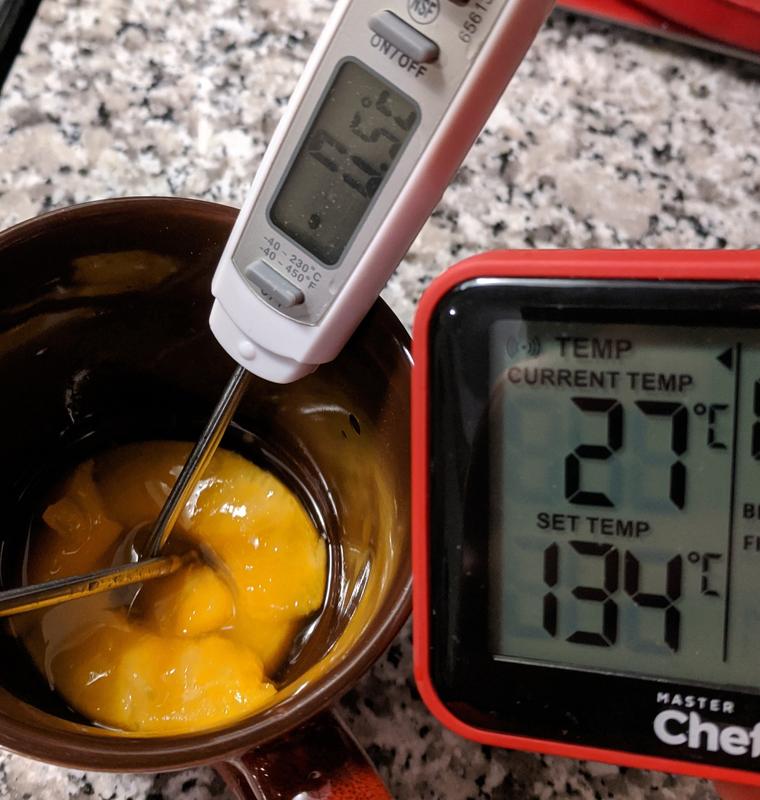 frozen fruit in water