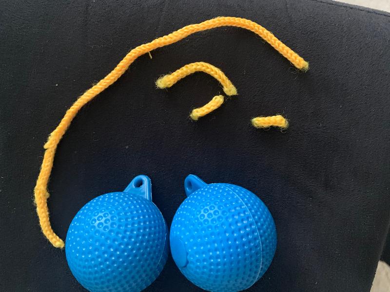 Can’t tie string that rips apart when u try to tighten.