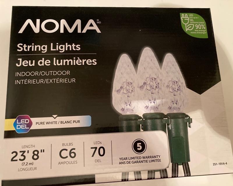 NOMA Outdoor 70 C6 LED Lights, Pure White Party City