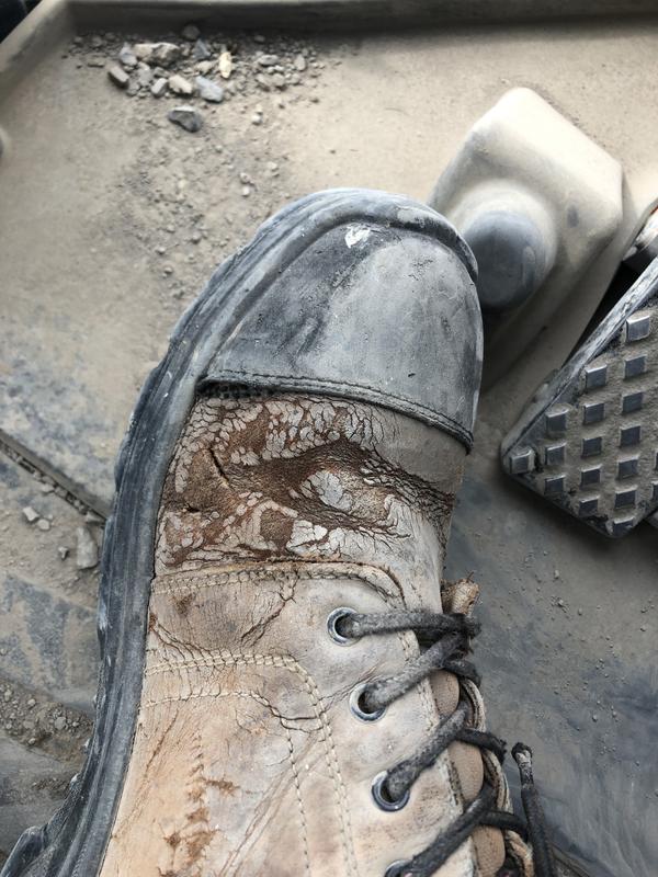 Stitching letting go;  leather forming holes