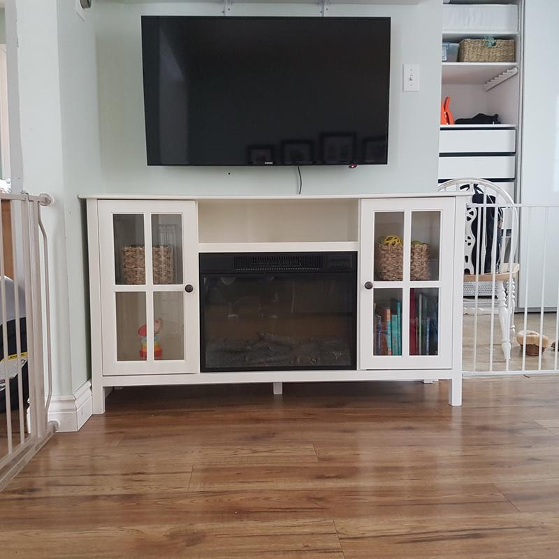 MasterFlame Electric Fireplace TV Stand, 55.5in, 1500W, Includes