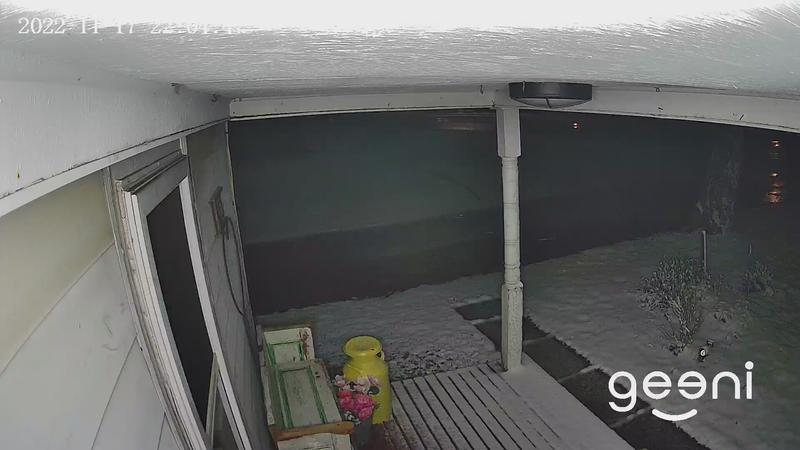 With the security light on