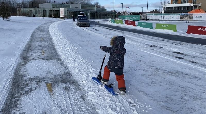 Sur la piste cyclable