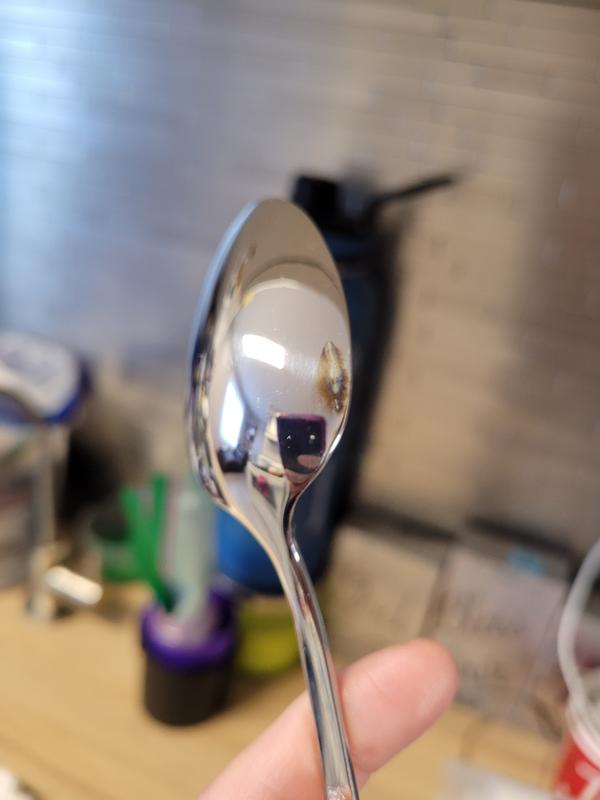 Teaspoon that was faded and looks scratched even used once.