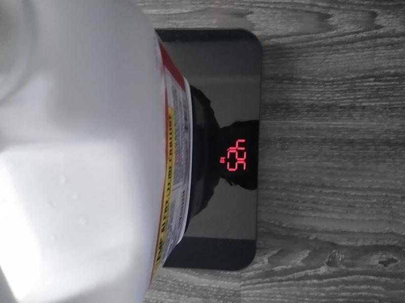 Weight after being used.