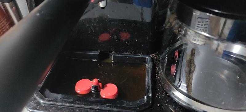 After a coffee,the tray full