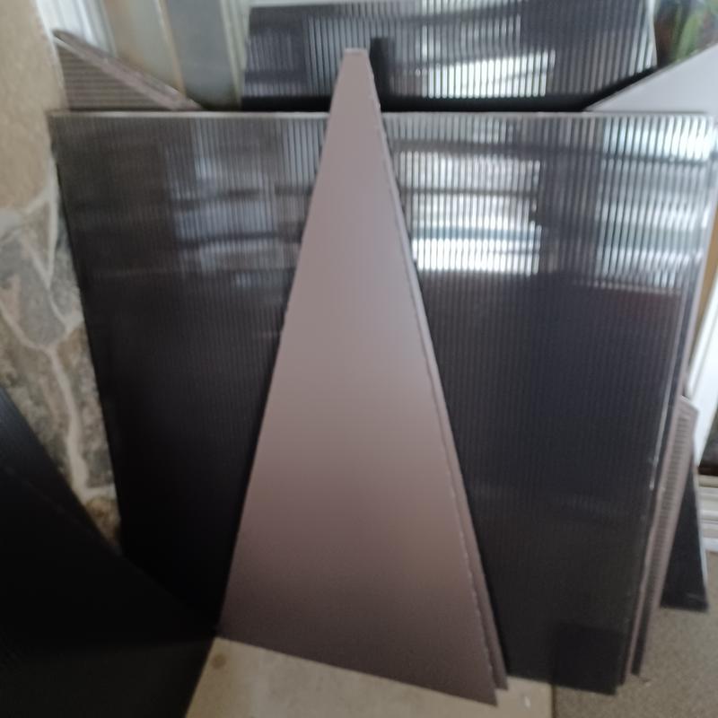 Aluminum glued to top side.