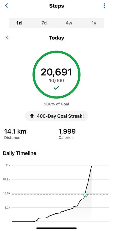 400 Day Streak on Walking Pad