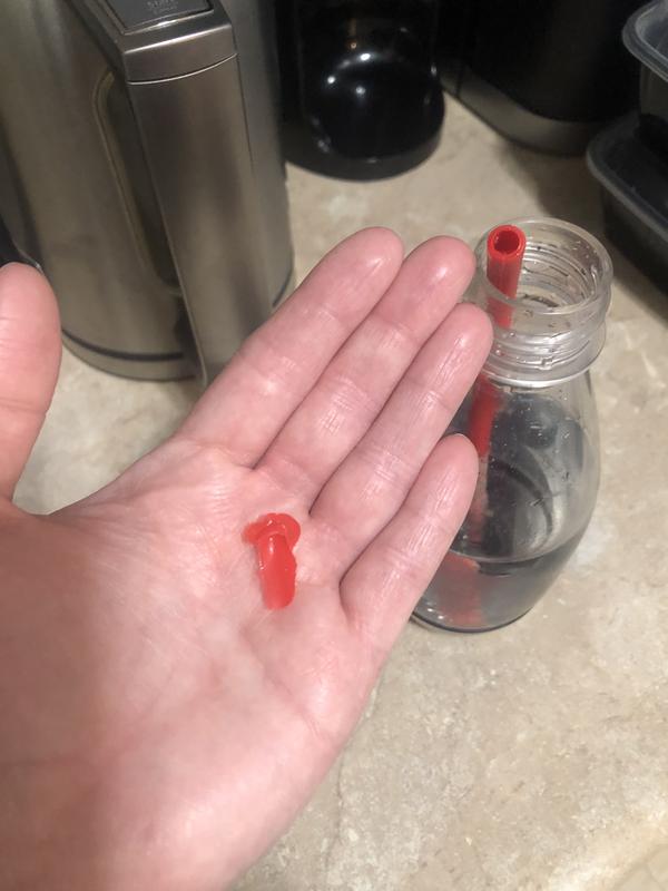 Piece of silicone that was stuck in the straw that came out when I was using it