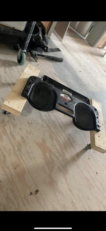 Two back wheels need to be back further like shown in the picture