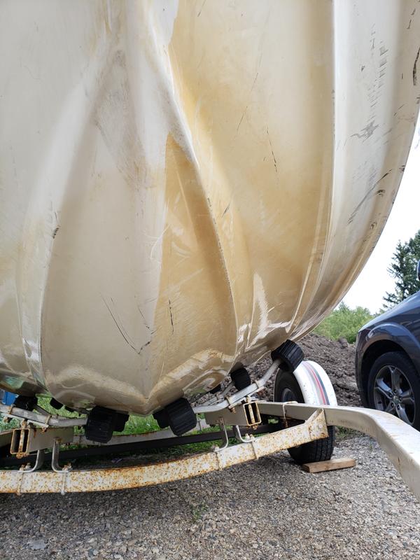 left is cleaned, right is before, after 1 coat