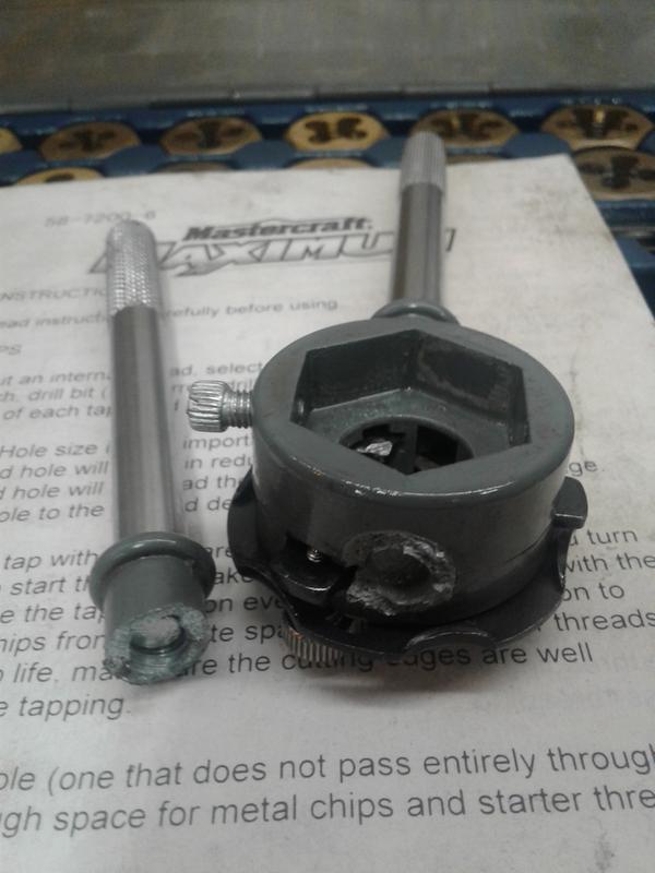 broken handle on die holder