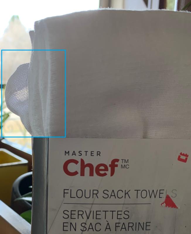 See through flour sack towel