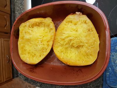Spaghetti squash perfectly tender