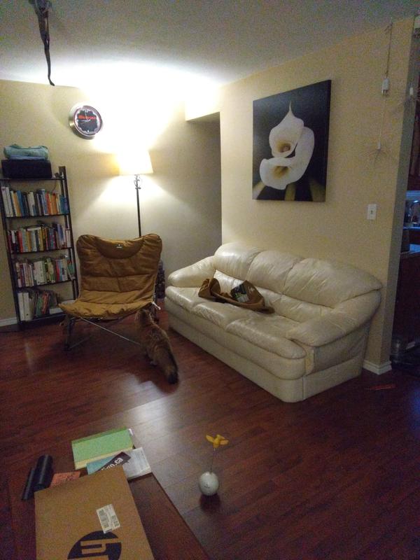 That is a 3-4 person couch that the chair is beside, and it still looks massive.