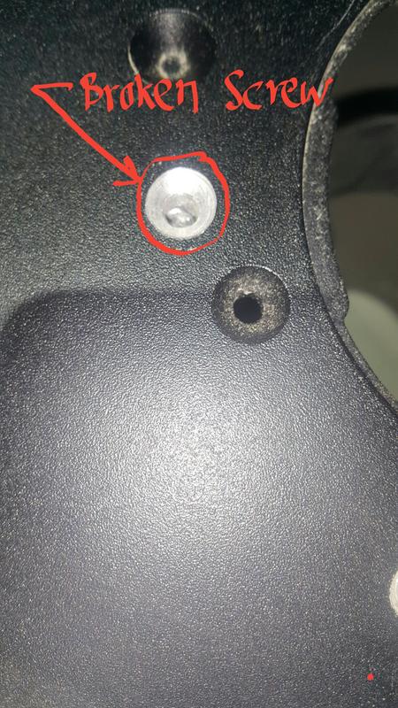 Screw head sheared off